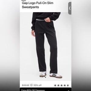 GAP Black Logo Slim Joggers